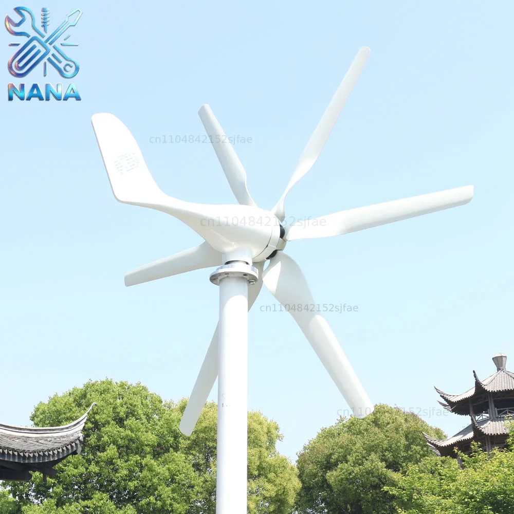 Free Energy 1000W Home Wind Power Turbine Generator 1KW 12V 24V 48V Small Horizontal Windmill Low Noise With MPPT Controller