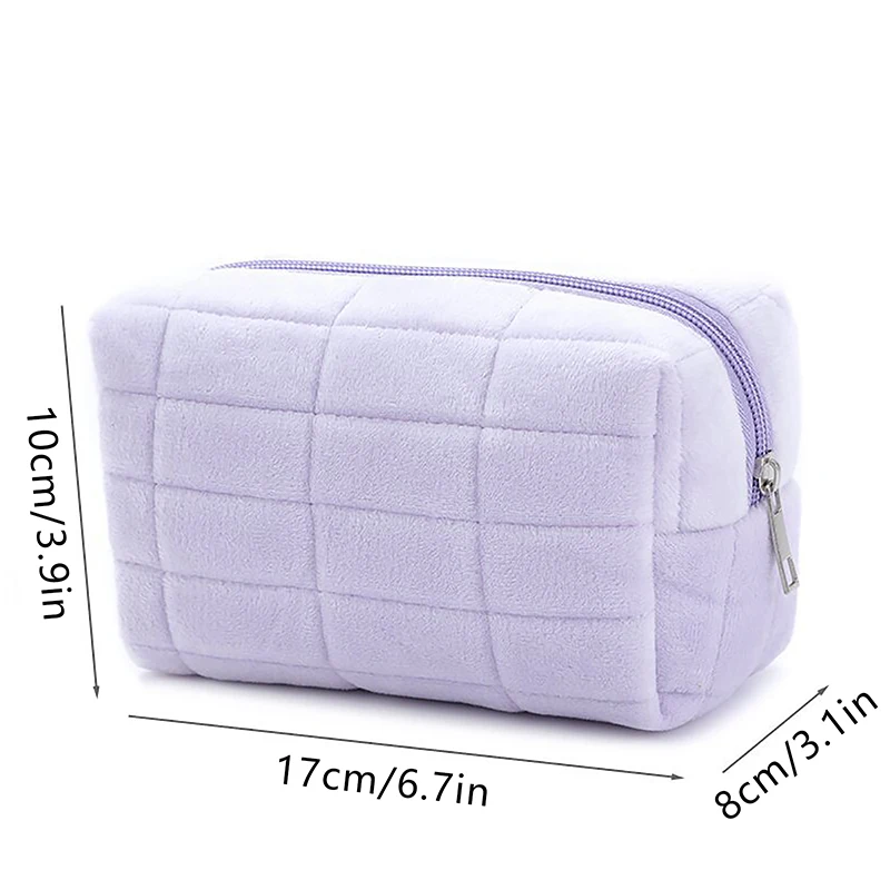 Schattige Bont Make-Up Tas Voor Vrouwen Rits Grote Effen Kleur Cosmetische Tas Reizen Cosmetische Tassen Schattige Mini Rits Toilettas