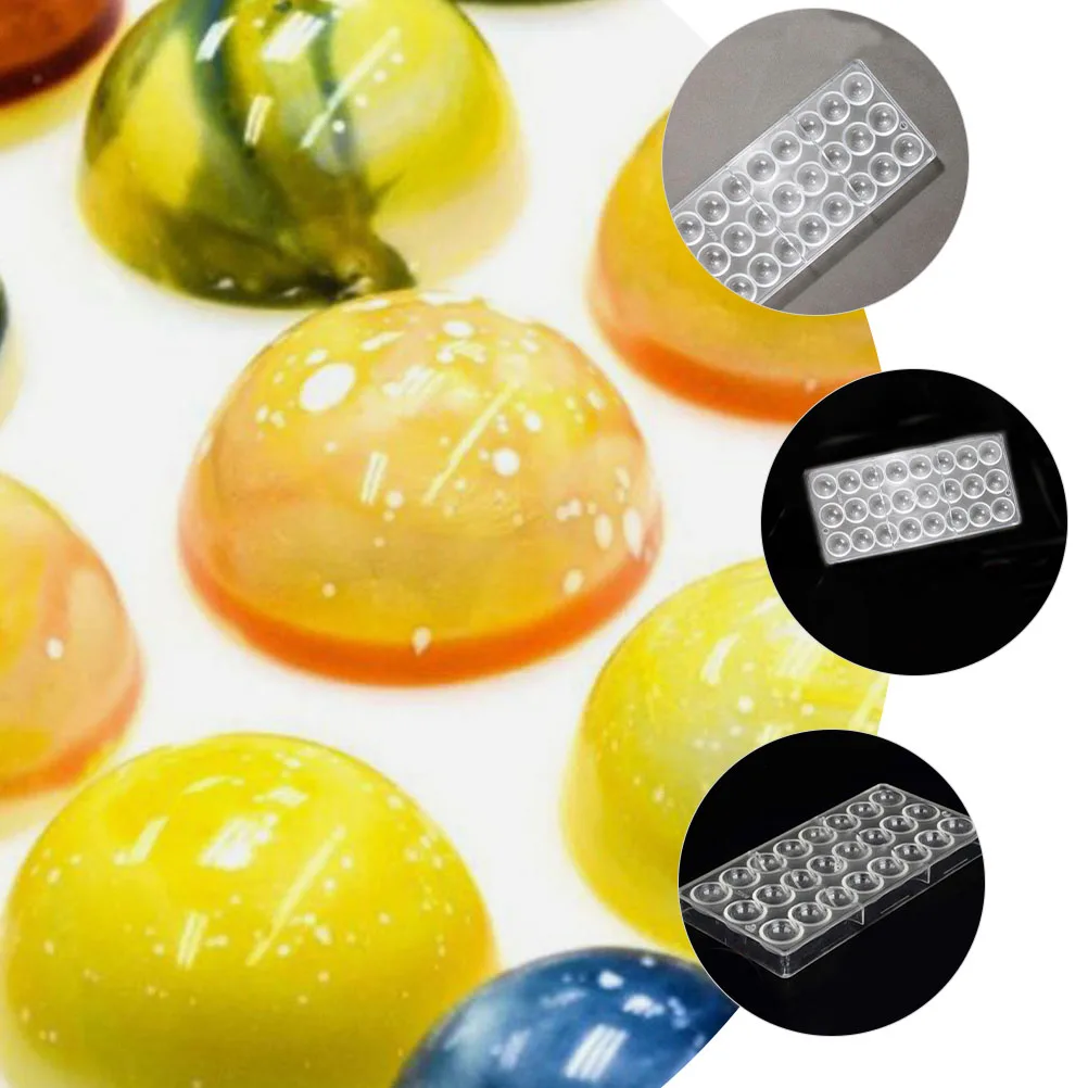 

Chocolate Mold Acrylic Baking Supply Half round Jelly Decor Tool DIY Maker Non stick Reusable Silicone Kitchen Cake Shop