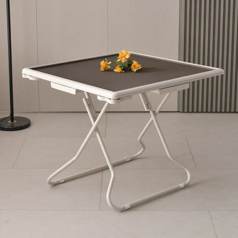 Simple and modern style folding mahjong table household small high-value hand rubbing sparrow table movable wooden chess and