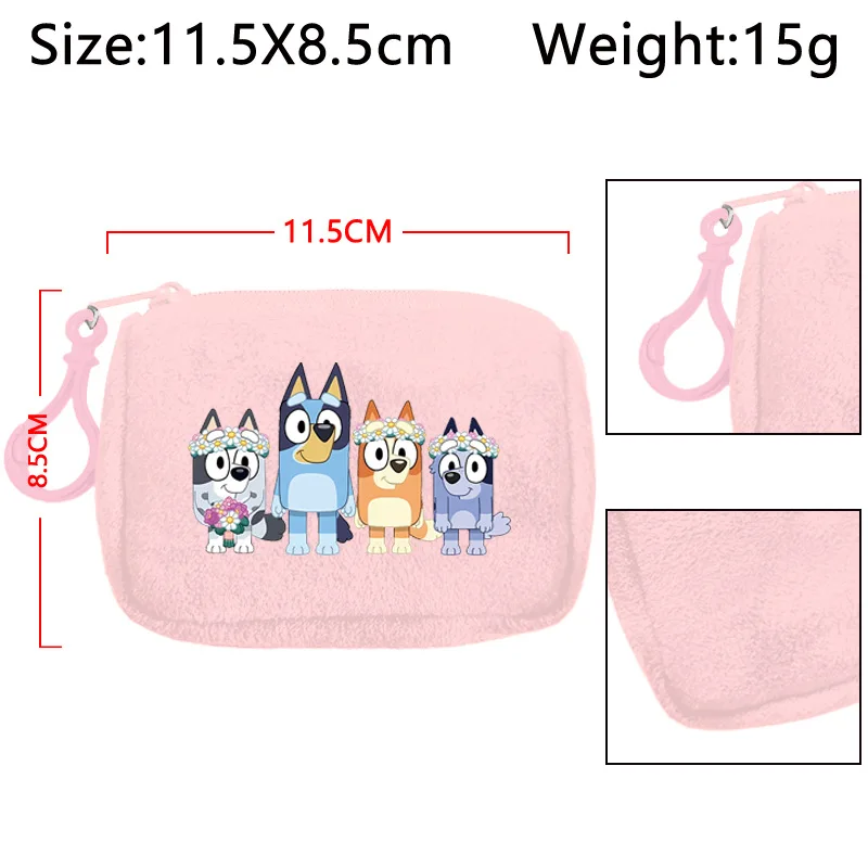 新しいかわいいブルーイぬいぐるみコインパース漫画アニメ収納バッグ学生用ヘッドホンバッグコインパース女の子誕生日プレゼント
