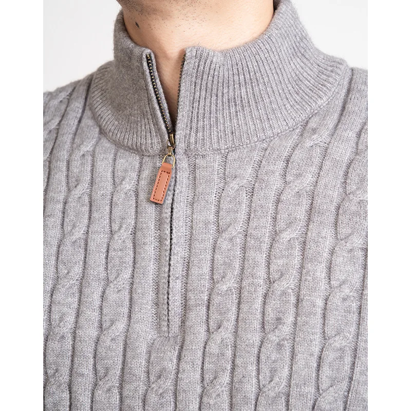 Men's Half-High Sweater Autumn Winter Thickened Fashion Top Men