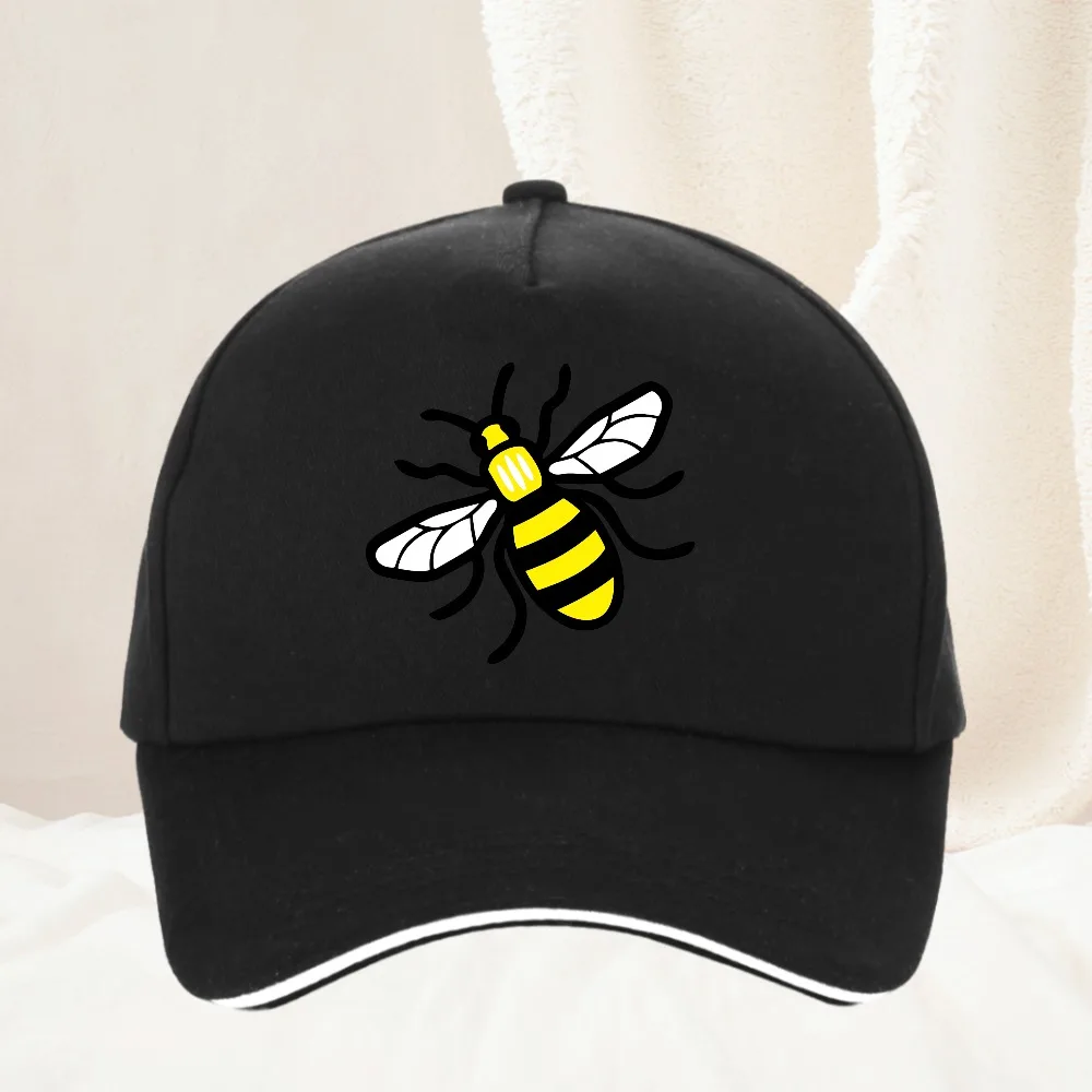 Bee printed baseball cap men's and women's adjustable outdoor casual cap with shading and sun protection functions