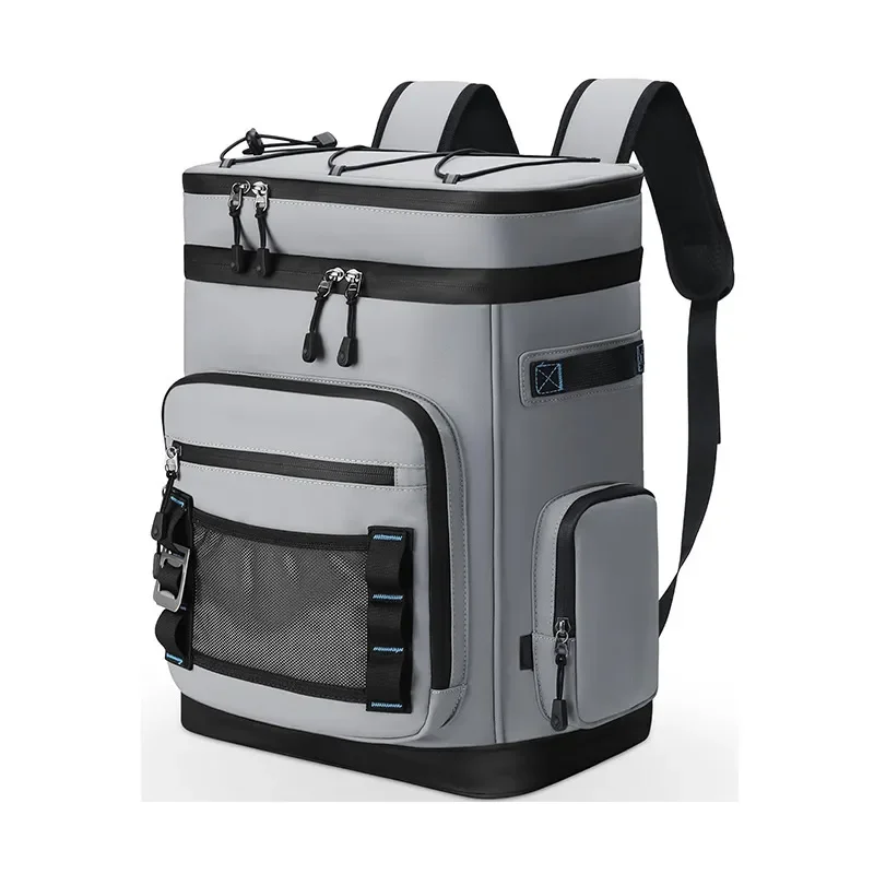 30L Waterproof Insulated Cooler Backpack Leak Proof Thermal Bag for Camping Beach Fishing Picnic Travel Outdoor Food Storage
