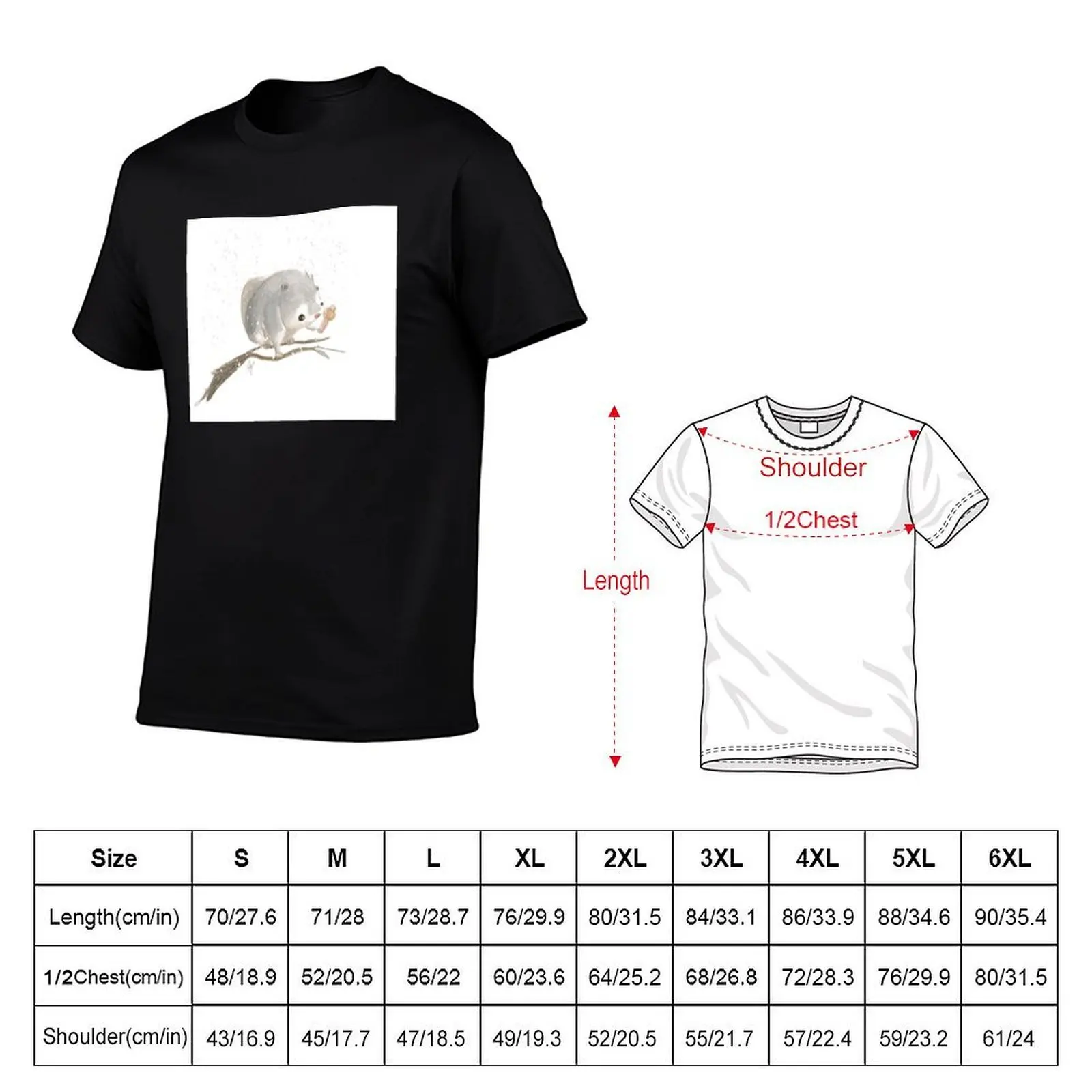 تي شيرت Ezo Momonga and Kokeshi تي شيرت مضحك تي شيرت رجالي برسومات تي شيرت #6