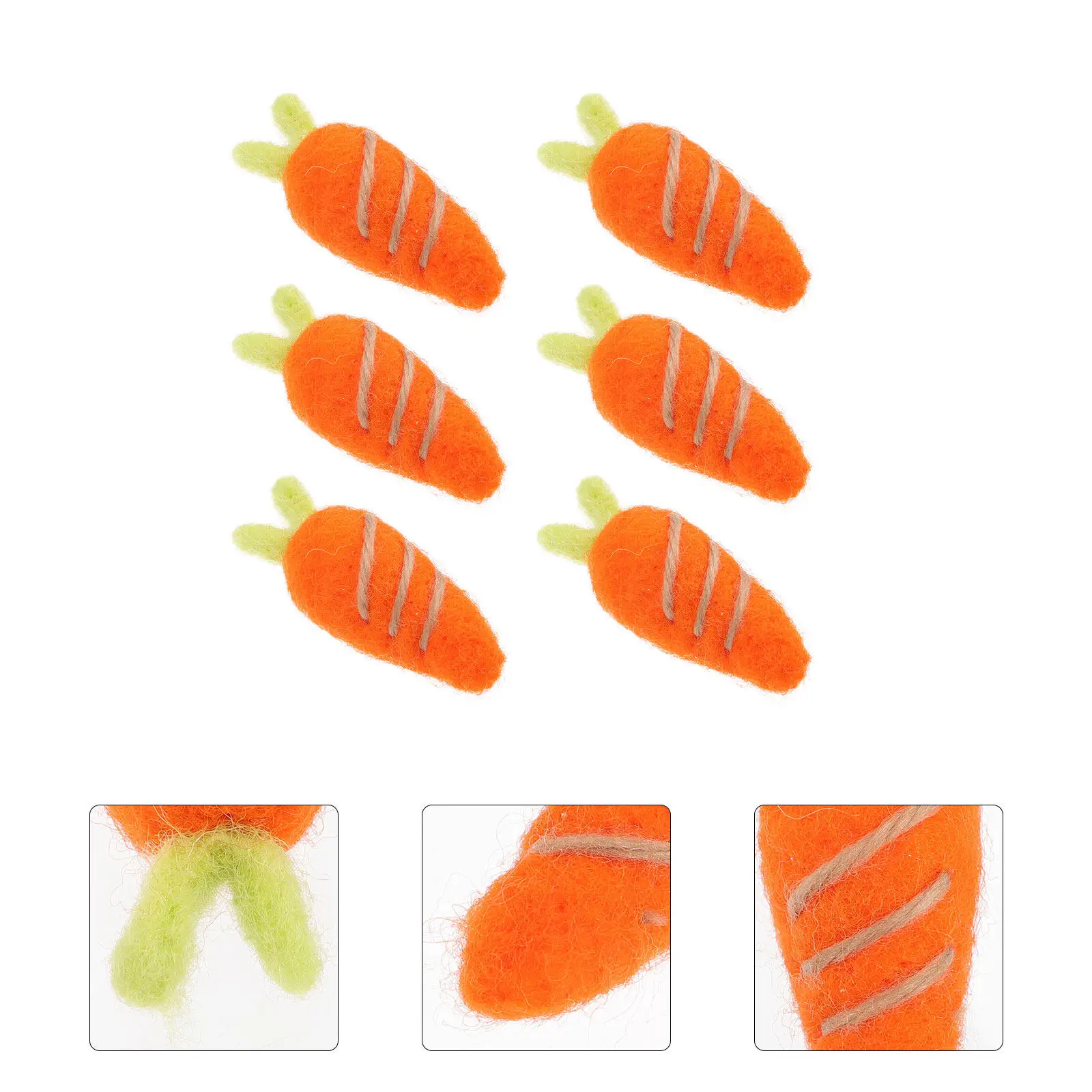 

Набор из 6 мультяшных брошей-морковок из фетра для декора сумок, одежды, свитеров, платьев, пальто, костюмов в пасхальном стиле