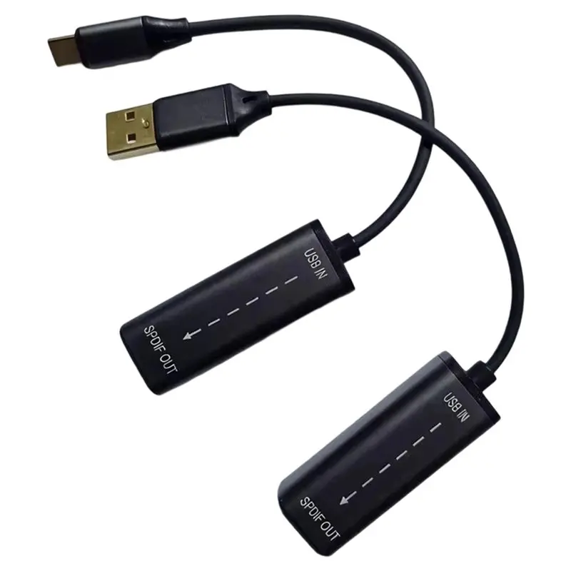 A31T USB to Optical Audio Converter SPDIF Digital Fiber Optic Adapter for Connecting Laptop to Soundbar