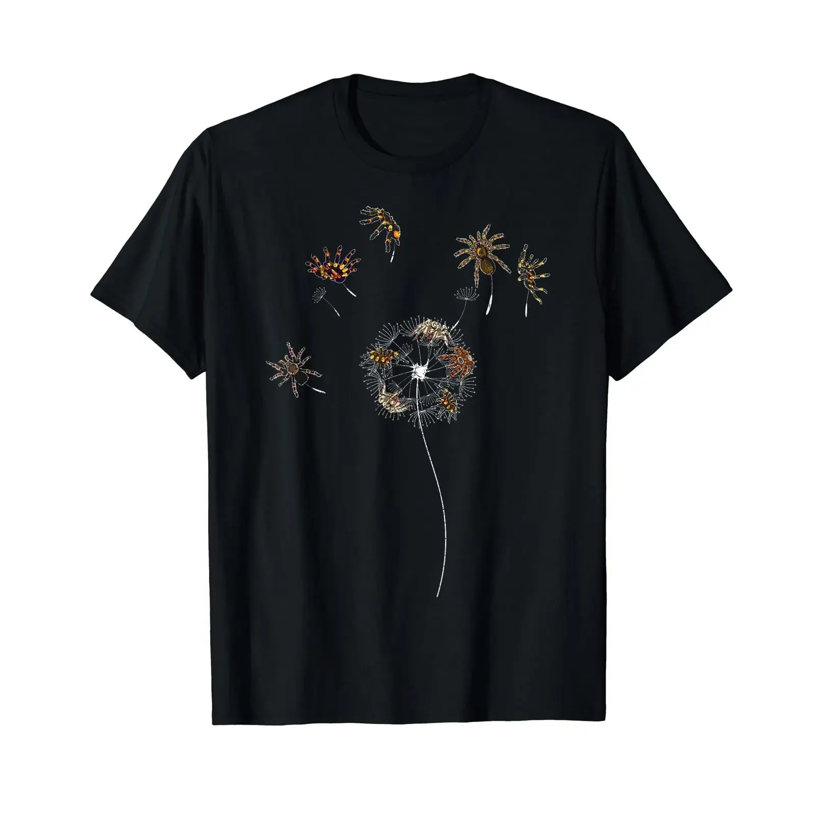 Arachnid Spider Lover Arthropod Tarantula Dandelion T Shirt vintage Washed fashion Versatile Soft Stretched homme streetwear