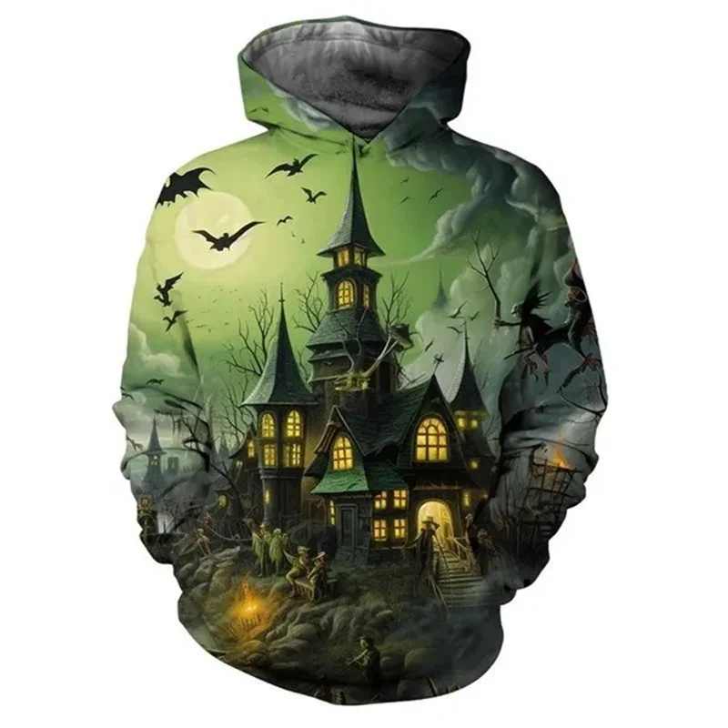 

3D Dark Castle Printed Pop Hoodies For Men Game Graphic Fashion Sweatshirt Children Fashion Streetwear Pullovers Women Hoodie