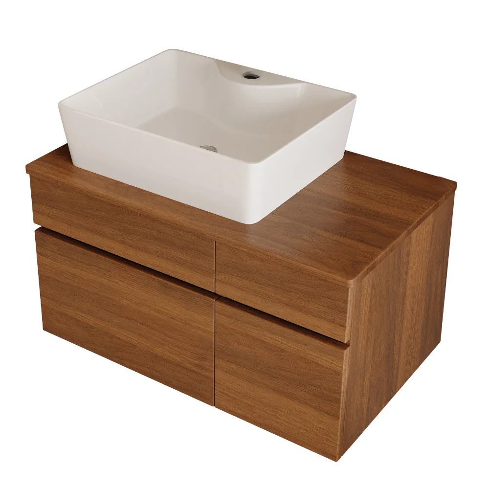 31.5 Inches Floating Single Small Bathroom Vanity with Sink
