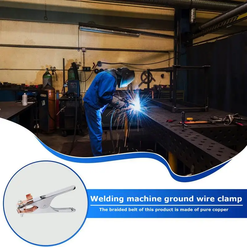 Welder Ground Clamp Ground Clamp Copper 300A/500A A-Shape Earth Clamp Cable Clip Clamp Heavy Duty Thickened Welding Clamp For