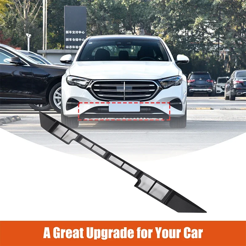 

For Mercedes Benz E Class W214 2024 ABS Black Car Front Grill Bottom Anti Bug Net Decorate Car Accessories(Sport Version）