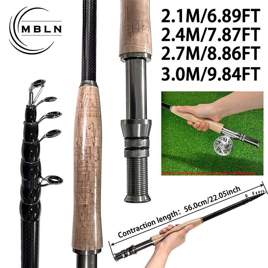 

New Carbon Firber Ultra-LightFly Fishing Rod, Portable Travel Fly Rod, Lure Rod Fishing Gear Carbon Fishing Tools