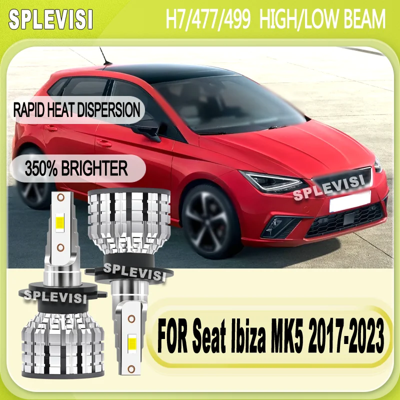 Lifespan Over 60,000 Hours Consistent Light Output H7 LED HIGH/LOW BEAM For Seat Ibiza MK5 2017 2018 2019 2020 2021 2022 2023