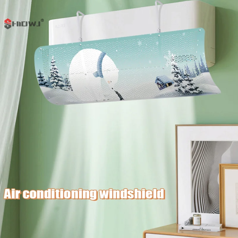 Air Conditioning Anti Direct Blowing Wind Shield Outlet Baffle Air Guide Deflector Adjustable Punch Free Air Conditioner Cover