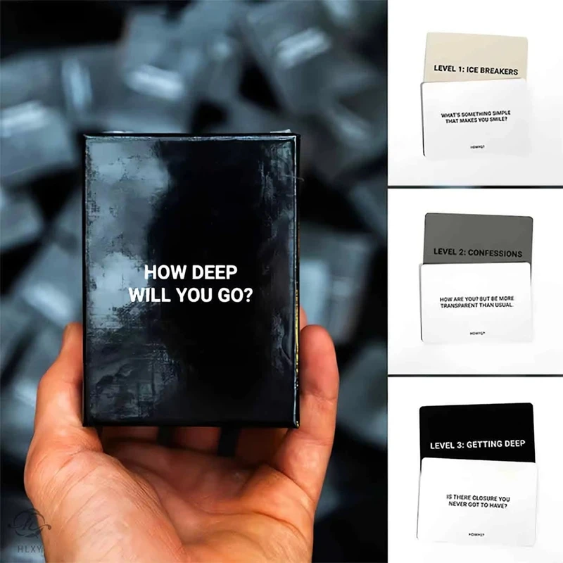 How Deep Will You Go Board Game For Adults 99 Question And Challenge Cards For Deepen Connection Fun For Parties