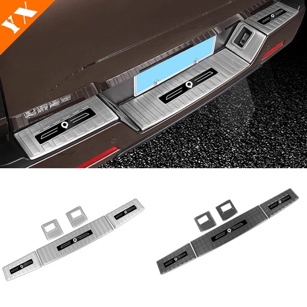 

Stainless Black Silver For poer great wall 2024 poer 2025 accessories Car Rear Bumper Pedal Sticker Cover Moulding