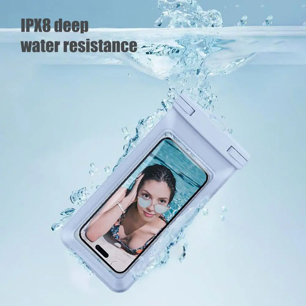 Cruise Phone Pouch Waterproof Phone Pouch with Lanyard Floating Cell Phone Dry Bag Touchscreen Protector for Beach Kayak Cruise