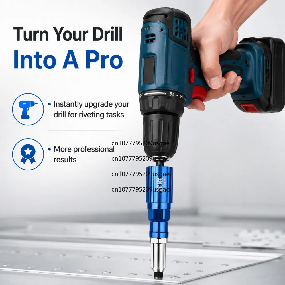 Electric Rivet Gun 2.4mm-4.8mm Portable Rivet Nut Gun Drill Adapter Home Plug-in Riveting Tool Wireless Rivet Nail Bit Tools Kit - view 3