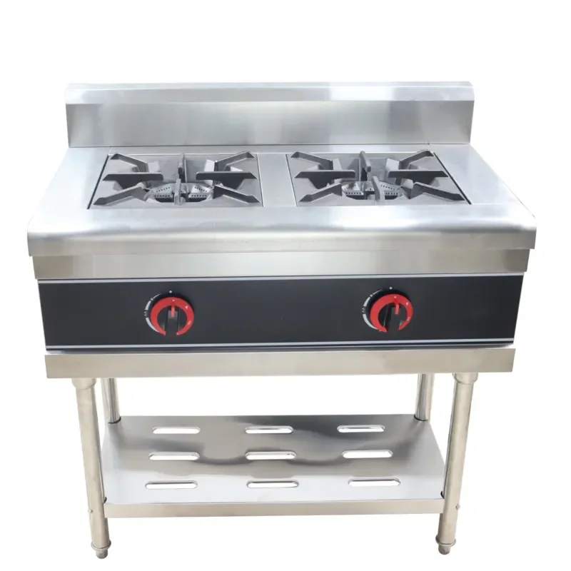 Restaurant Cooking Equipment Stainless Steel Premium Gas Stove 2 Vertical Gas Stoves For Sale