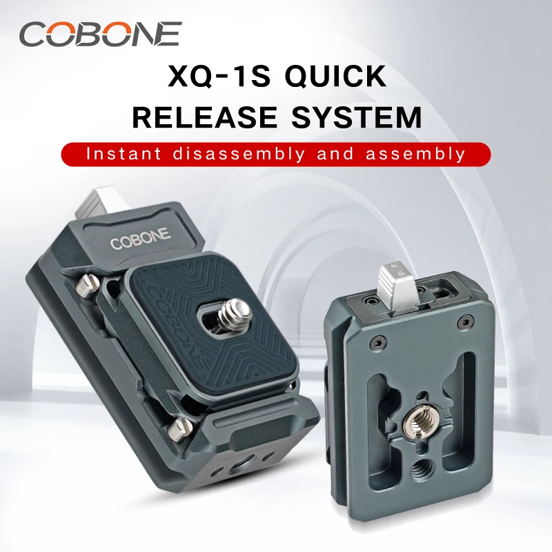 COBONE XQ1S Klips do płytki szybkiego uwalniania Statyw Arca Płyta szybkiego uwalniania ze stopu aluminium Aparat DSLR Szybka adaptacja konwersji