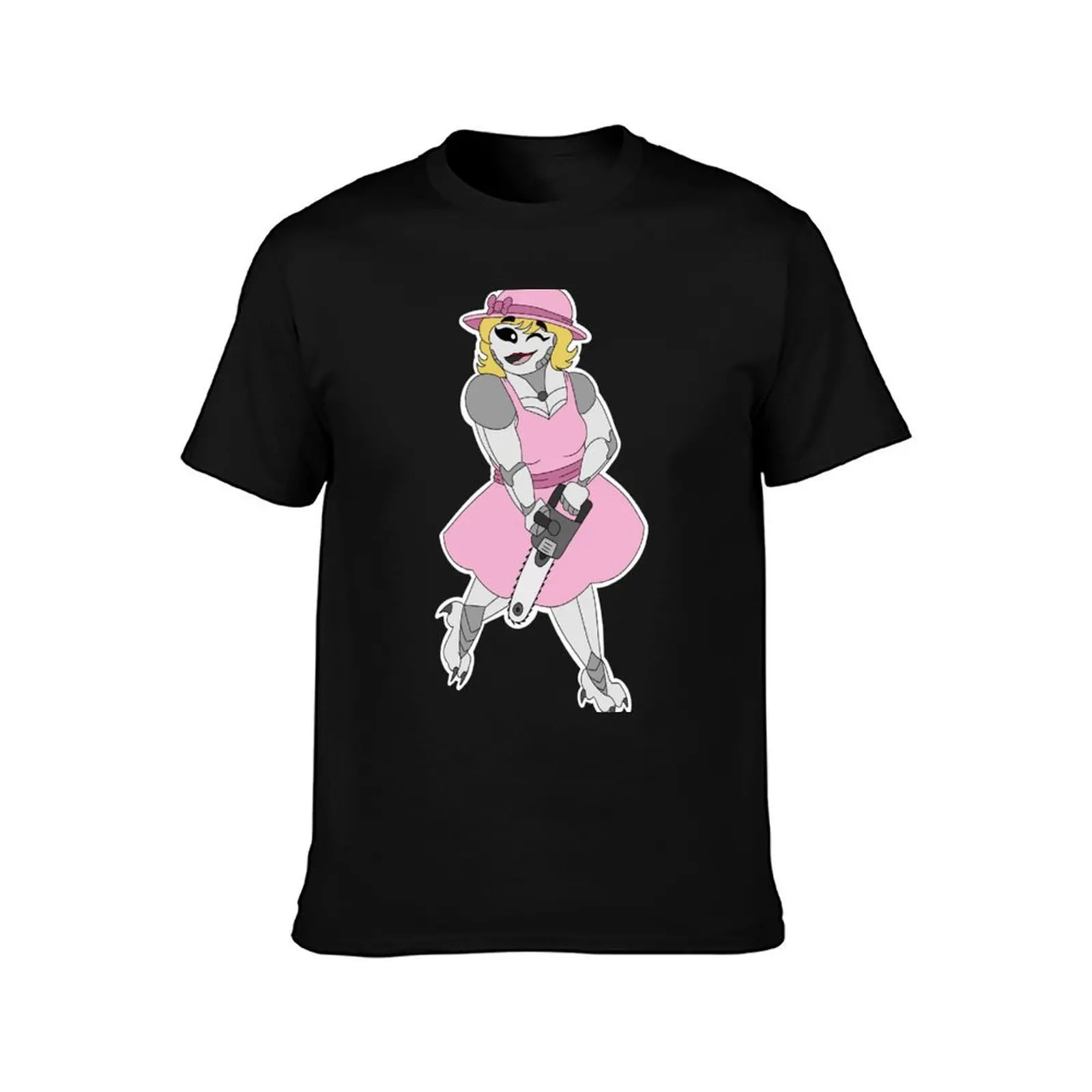 Hysterical Dame w/o Tail T-Shirt Simple Solid Color Crew Neck Tee T-Shirt