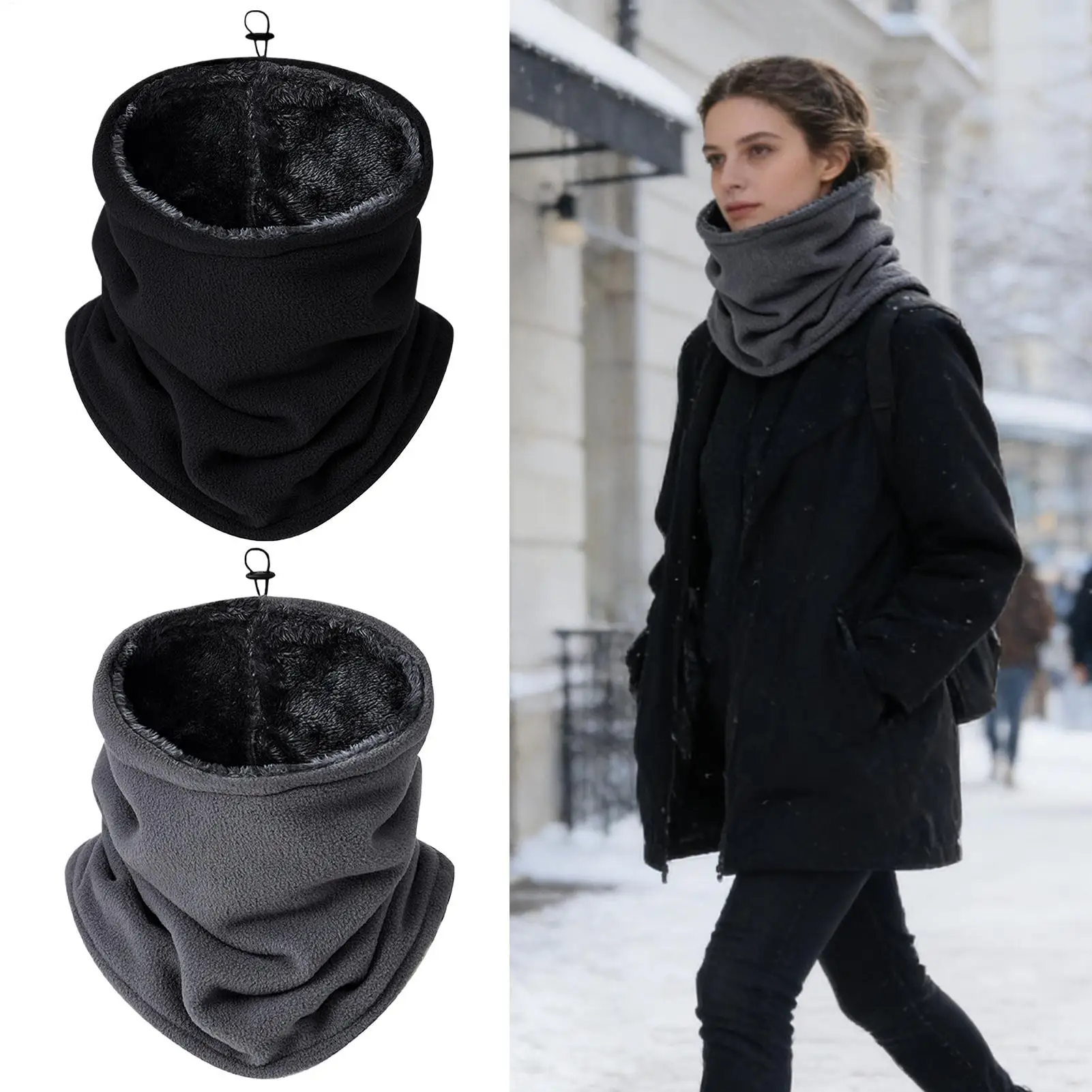 Winter Warme Skimaske Herren Bandana Fleece Nackenwärmer Gaiter Winddichter Schal Camping Wandern Angeln Radfahren Gesichtsmaske