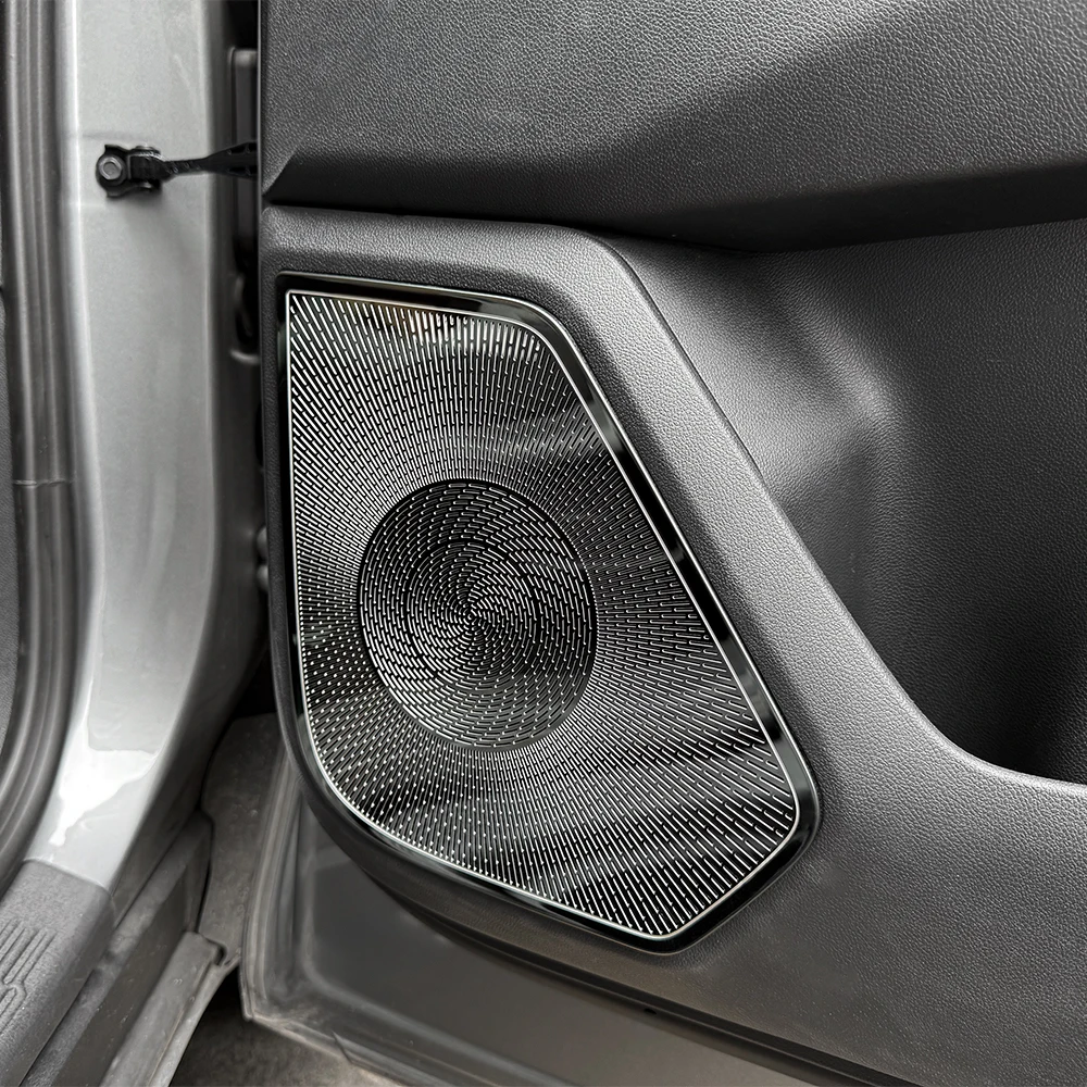 

For Chevrolet Equinox 2025 2026 4PCS Black Stainless Steel Car Door Speaker Decoration Cover Trim Interior Accessories