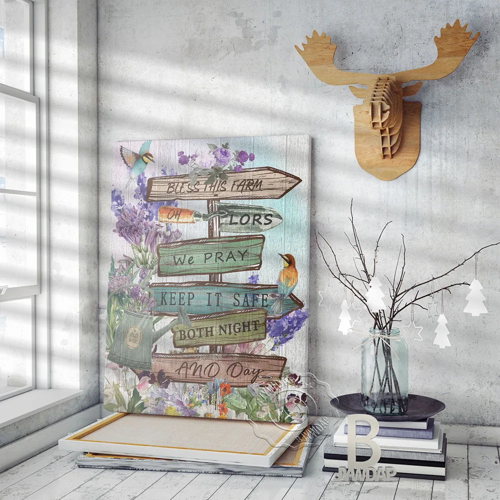 Bohemia Floral Ornament Art Print Poster Hummingbird Flower Wall Picture Modern Canvas Painting Farm Decor