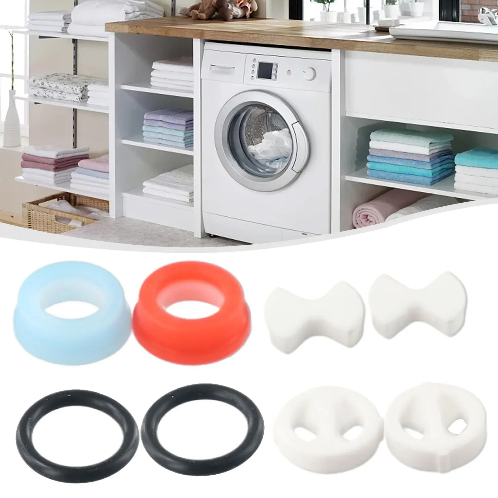 2 Pairs Ceramic Disc Silicon Washer O Ring Gasket Insert Valve Tap Turn Set Bathroom Replacement Accessories For Washing Machine