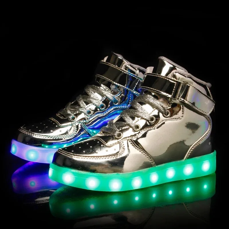 2026 Men's Glowing Sneakers Unisex Luxury Luminous Sneakers USB LED Colorful Lighted Luminous Shoes Women Night Light Vulcanize