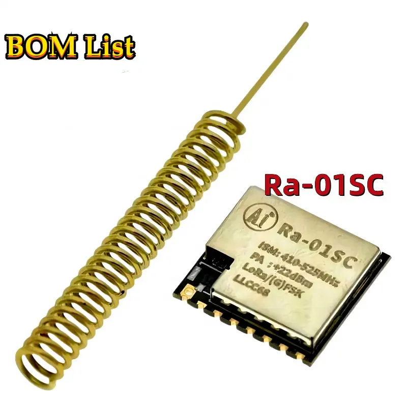 Original Ra-01SC LoRa Spread Spectrum Wireless Module LLCC68 Core Chip 433MHz for Southeast Asia Middle East Area