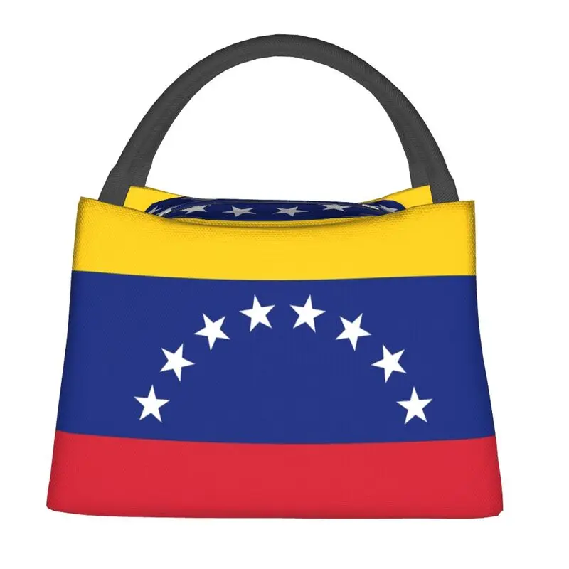 

Изолированная большая сумка для обеда с флагом Венесуэлы на заказ для женщин, многоразовый холодильник, термобокс для бенто, уличный кемпинг, путешествия