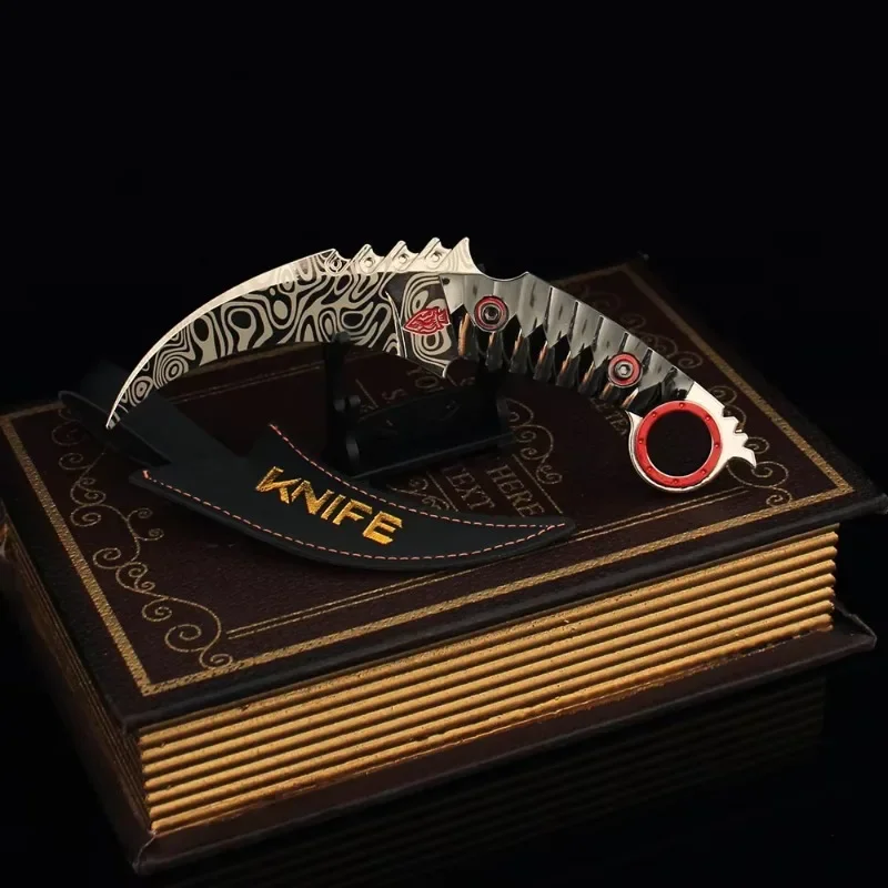 18cm nova arena jogo de fuga karambit último quarto lua garra faca arma modelo ornamentos coleção artesanato brinquedos presentes jogo crianças