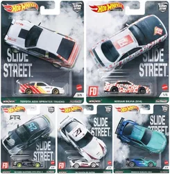 Hot Wheels Car Culture Slide Street 2021 AE86 SPRINTER NISSAN SILVIA GR SUPRA 1/64 Metal Die-cast Model Collection Toy Vehicles