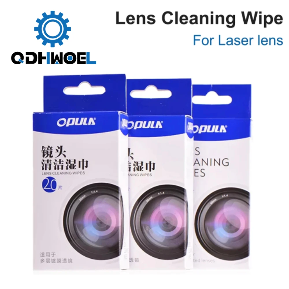 

QDHWOEL Laser Lens Cleaning Wipes 20PCS for 10.6um CO2 & 1064nm Fiber Laser Lens Mirror