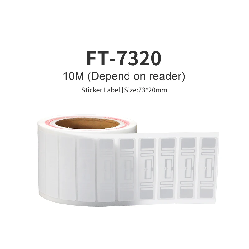 10M Read Range UHF Tag 73*20mm Passive RFID Self-adhesive Label UHF RFID Tags for Inventory Management