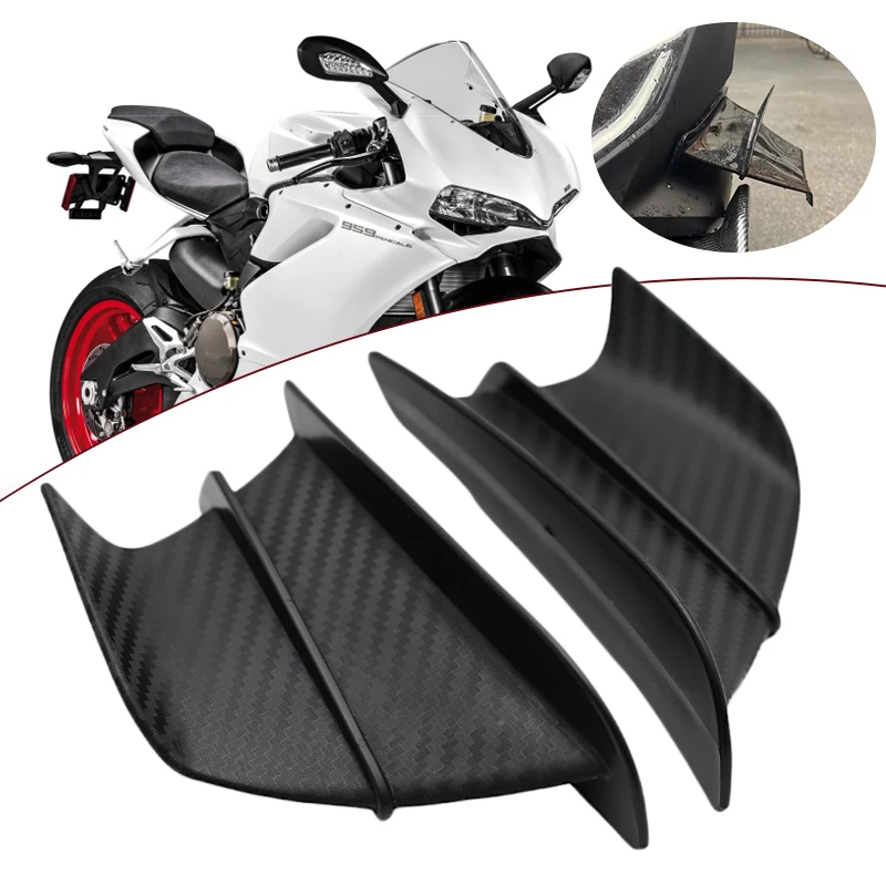 For Ducati 959 899 1198 1198S 1299 1199 Panigale V4 V4S V4R V2 Supersport S Motorcycle Winglet Aerodynamic Wing Kit Spoiler