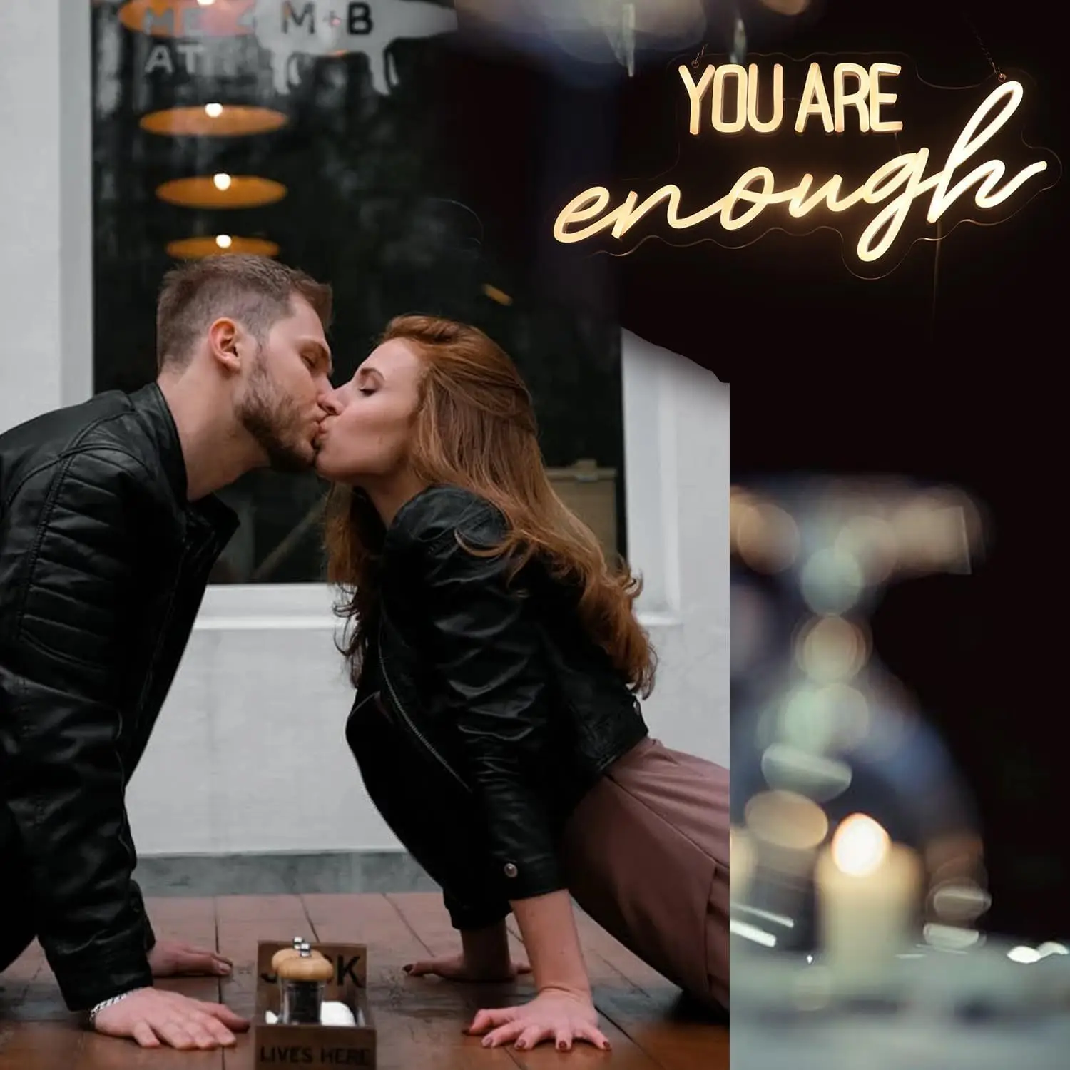 You Are Enough Neon, USB powered with dimmer switch, Suitable for Room, Home, Bar, Art Wall Decor, Party