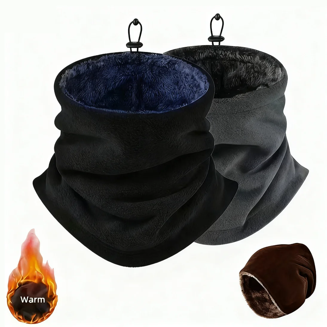 Winter MotorcycleWarm Mask Men Women Fleece Neck Outdoor Warmer Windproof Scarf Camping Hiking Balaclava Cycling Face Mask