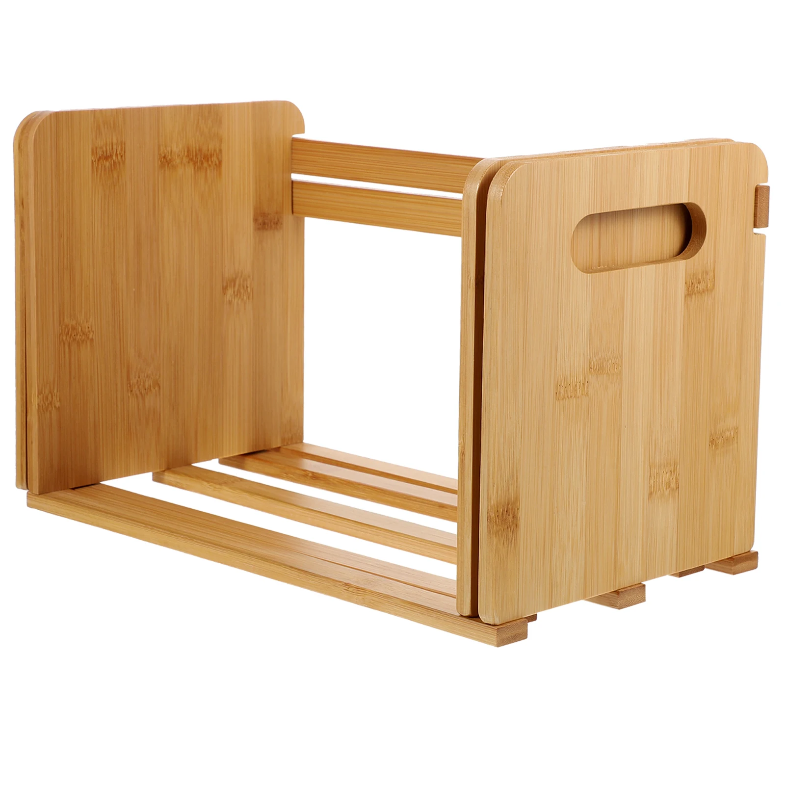 

Adjustable Bamboo Bookshelf Retractable Organizer Shelf Portable Book Table Book Shelf Stand For Home Office