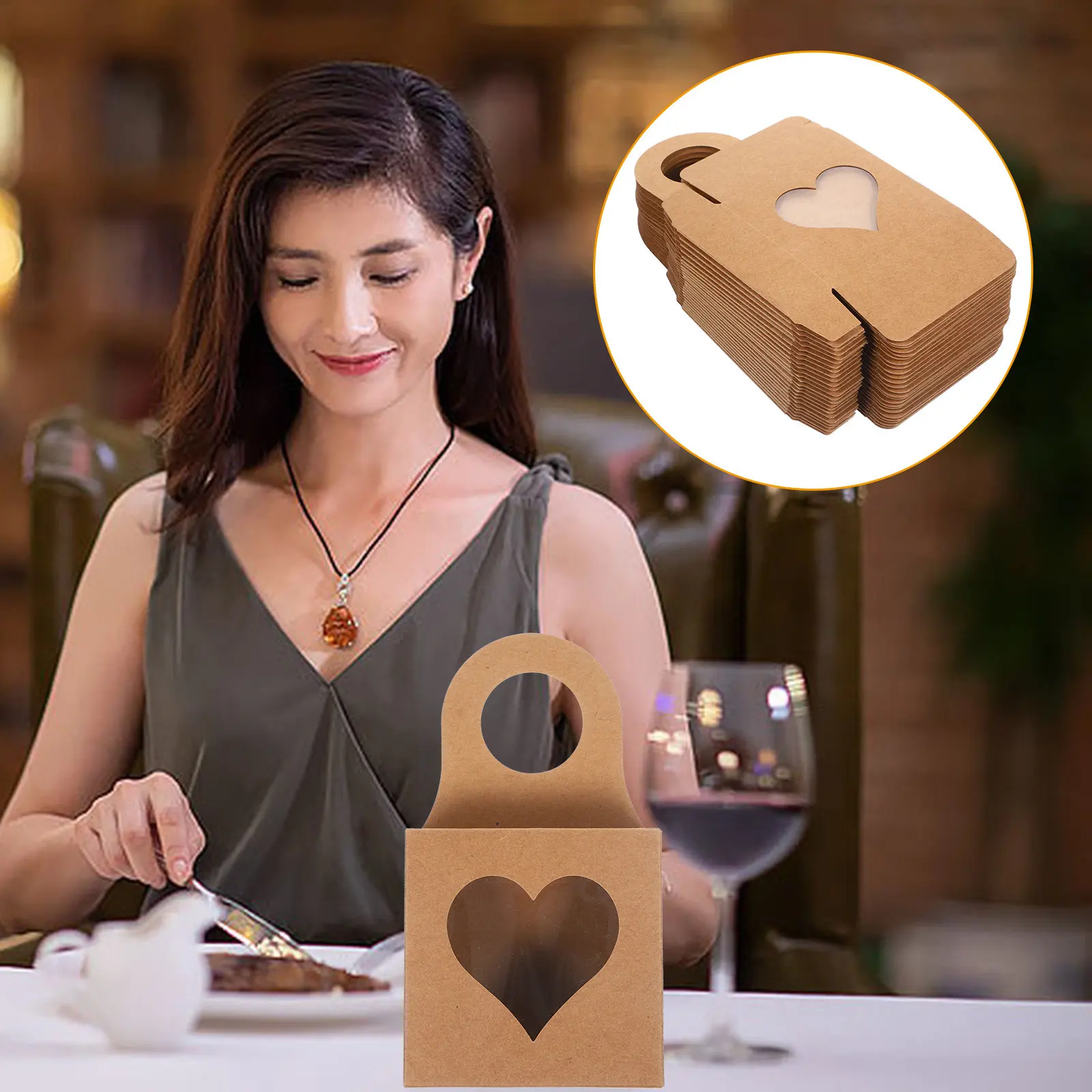 25個入り-再利用可能なワインボトルボックス-クラフト紙製収納ケース-透明窓付き-フェスティバルギフト-旅行-バー-ktv-ホテル-ディスプレイ用