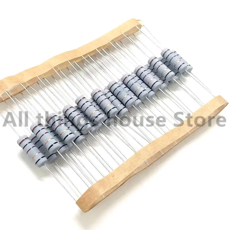 50pcs 1W Wire-wound Fuse Resistance Accuracy 5% 0.1 0.15 0.22 0.33 0.47 0.5 1 2.2 3.3 4.7 Ohm R Wire Wound Resistor 0.1R 0.15R