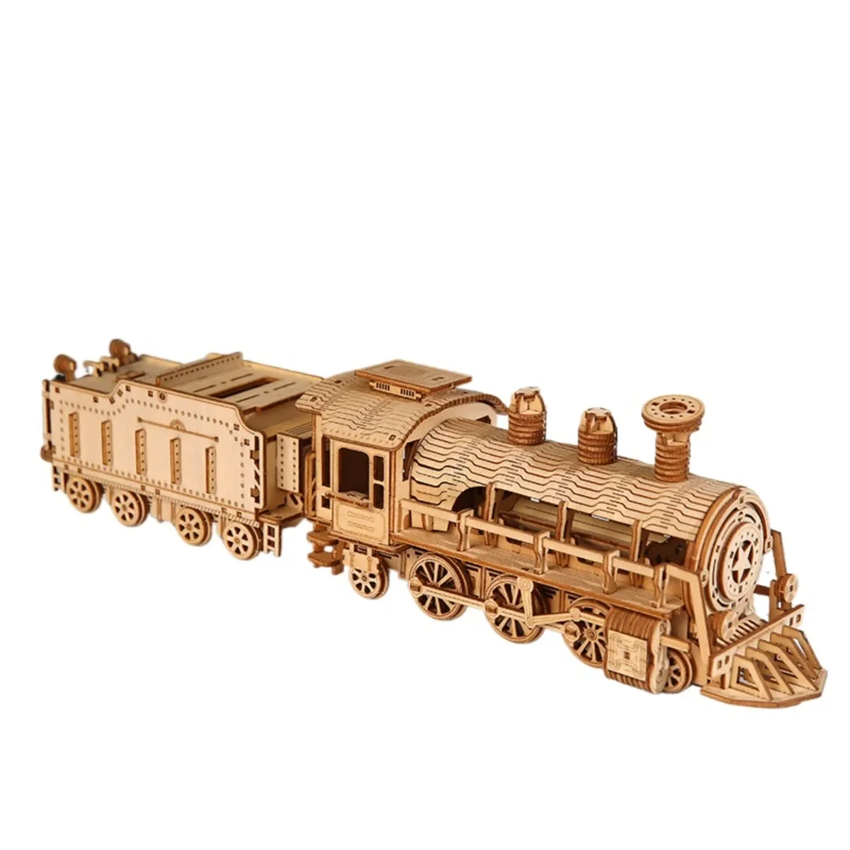 DIY Retro Locomotive Assemble Model Toys Teens & Adults Mechanical Creative Drawing Building Blocks Set for Gift 3d Wood Puzzle