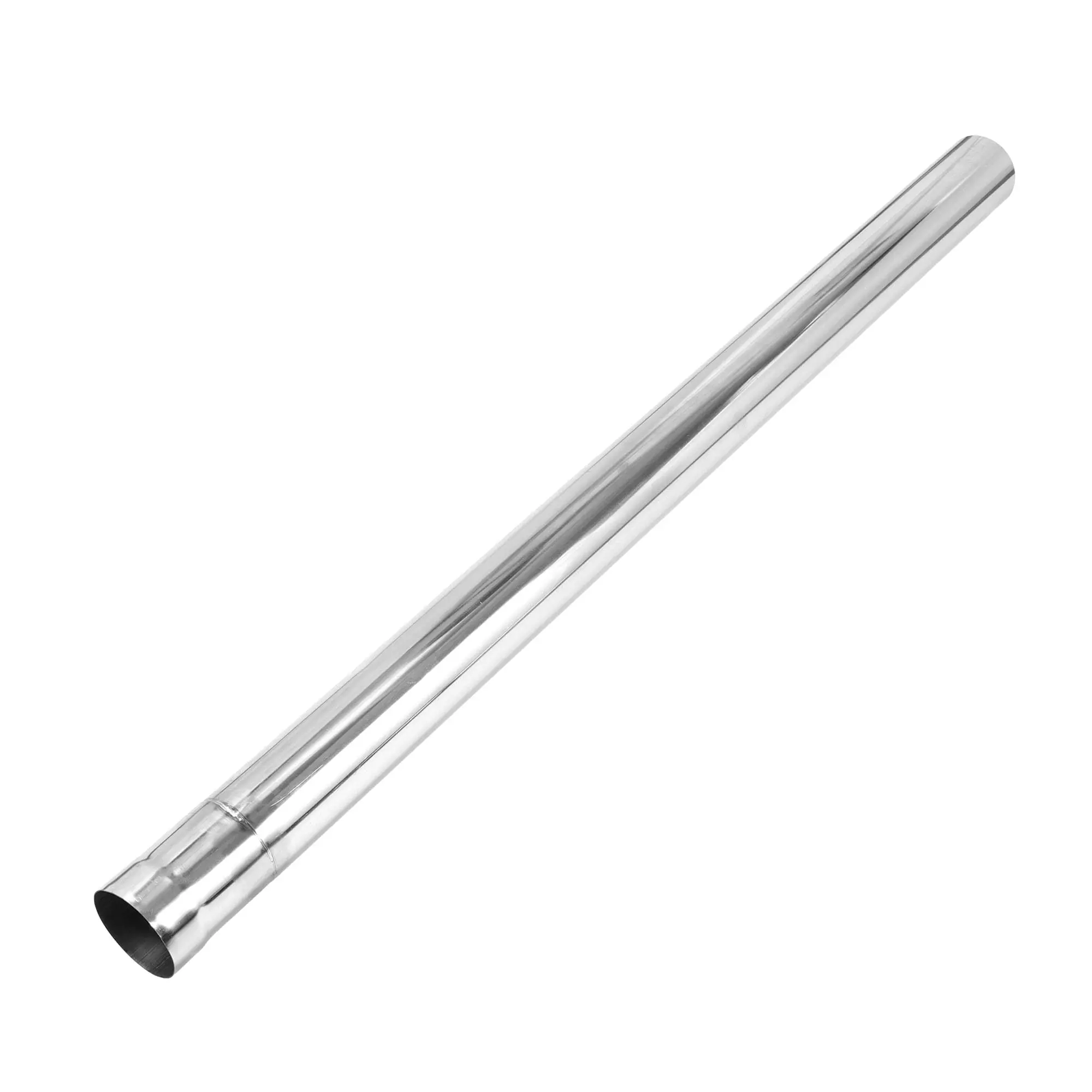 

T304 Stainless Steel Straight Mandrel Exhaust Pipe 2.75 Inch OD 40 Inch Long Universal Silver Finish