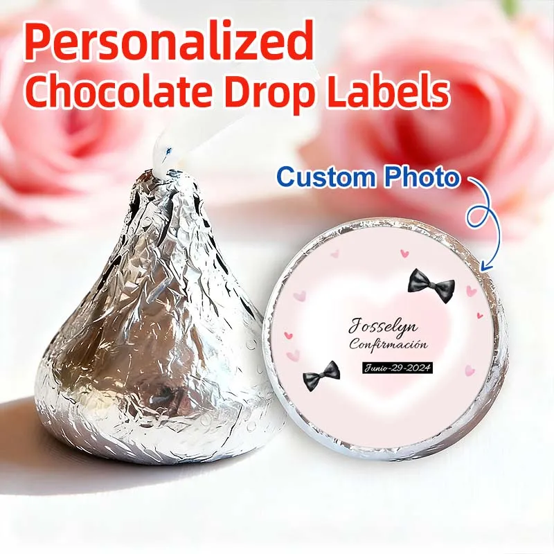 

Персонализированные шоколадные фото-наклейки, индивидуальные этикетки для сладостей, материалы для украшения свадеб и юбилеев