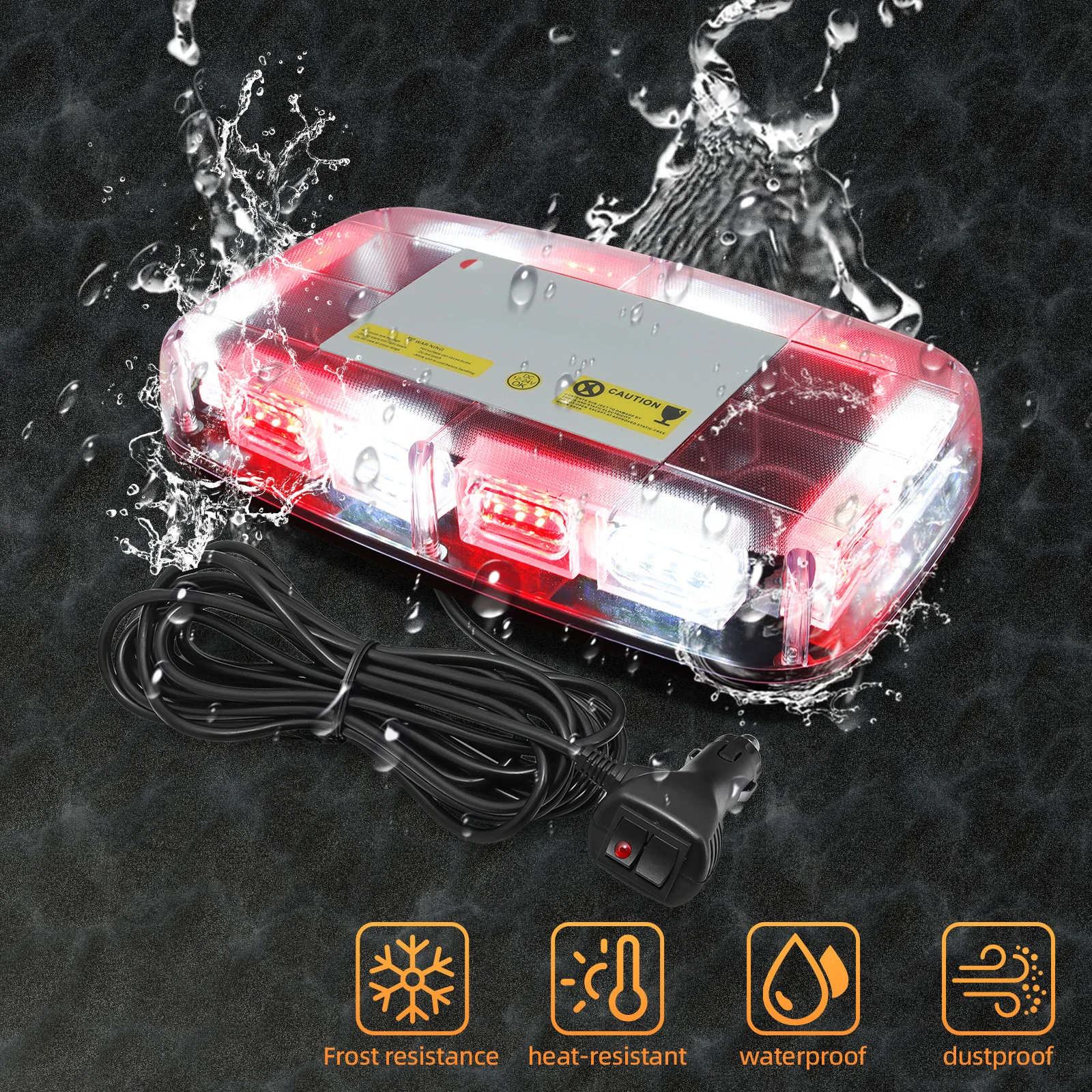 Emergency Safety Hazard Warning Light LED Flashing Light Bar Magnetic Mount waterproof LED Roof Top Strobe Lights - Image 2