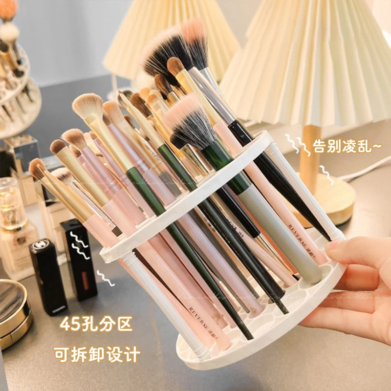 45穴ネイルブラシ収納ラック多孔質で耐久性のあるペンホルダーネイルブラシオーガナイザーポータブルネイルアートツールディスプレイスタンド