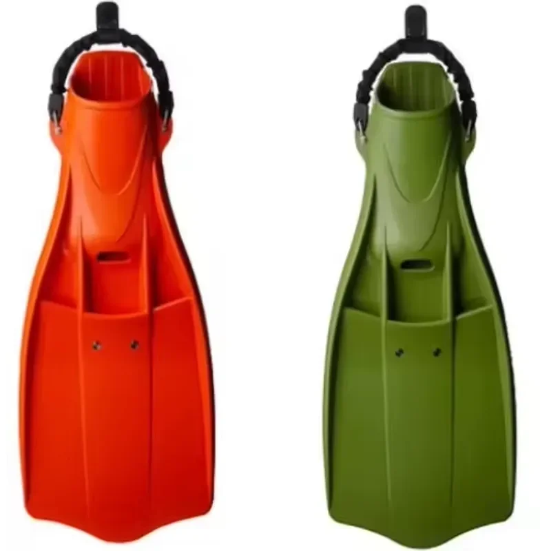 Unisex Blade Swim Fins High Density Rubber Snorkeling Gear Adjustable Spring Strap Foldable Diving Flippers for Training