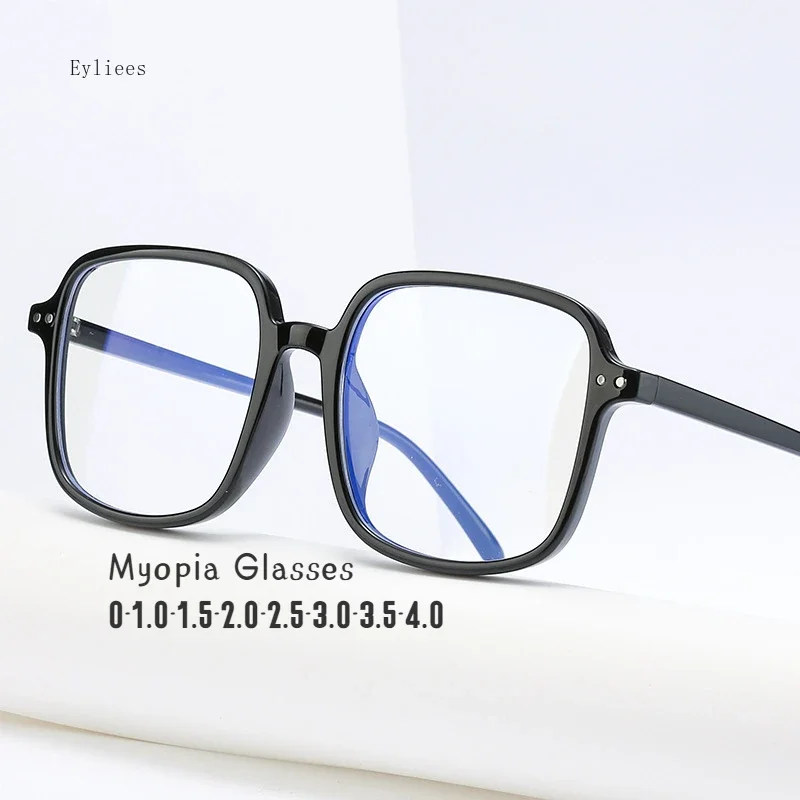 Ultralight Anti Blue Light Myopia Glasses Women Men Retro PC Clear Frame Nearsighted Eyeglasses Unisex Diopters 0 to -400 gafas